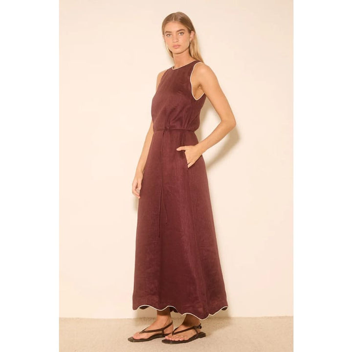 Aleria Dress | Plum Contrast Bind - Dress