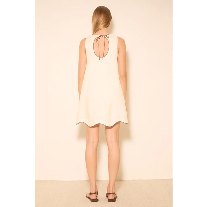 Aleria Mini Dress | Cream Contrast Bind - Dress