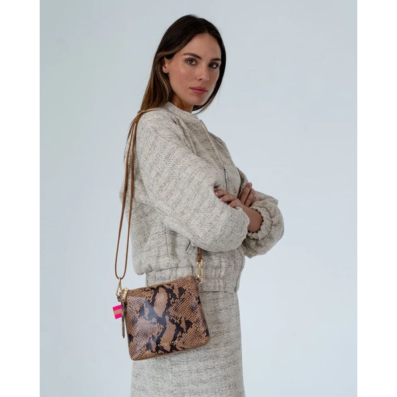 Alexis Crossbody | Caramel Python - Accessories