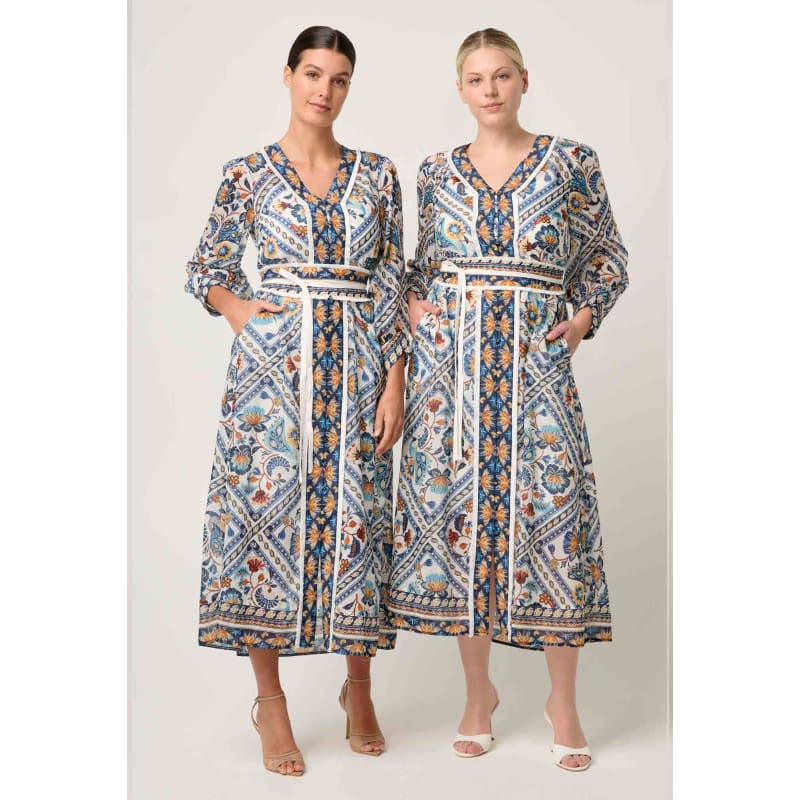 Alexis Silk Cotton Midi Dress | Petinos Floros - Dress