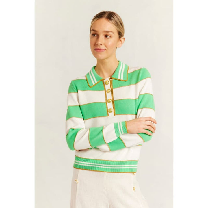 Amalfi Polo Sweater | Meadow - Tops