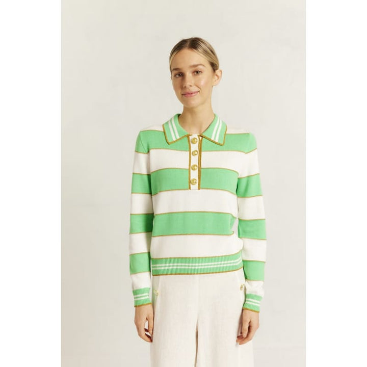 Amalfi Polo Sweater | Meadow - Tops