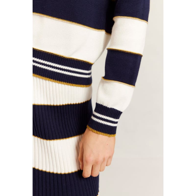 Amalfi Polo Sweater | Navy - Tops