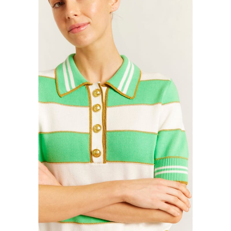 Amalfi Polo Top | Meadow - Tops