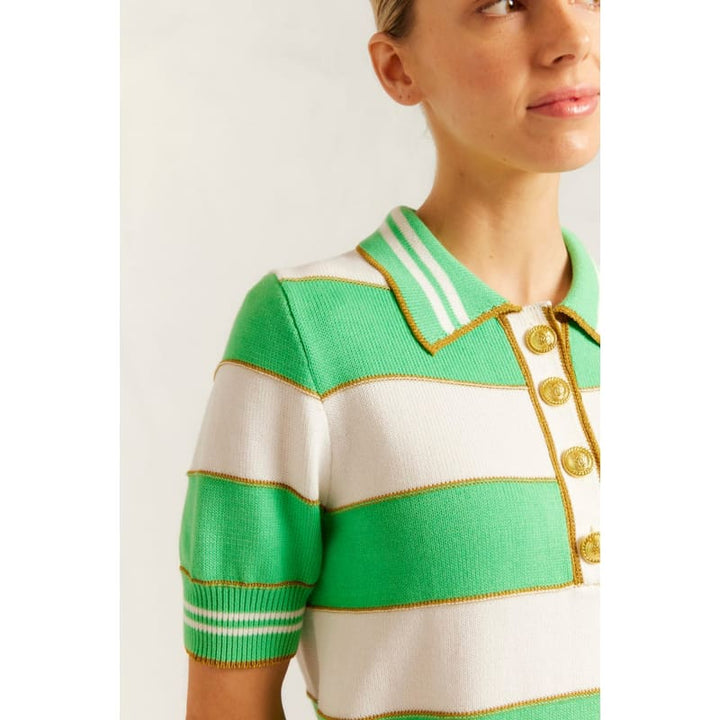 Amalfi Polo Top | Meadow - Tops