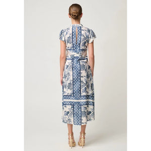 Amoya Linen Viscose Dress | Ink Fle Print - Dress