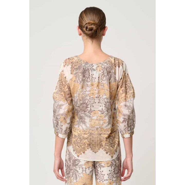 Annabelle Cotton Silk Blouse | Golden Mallow - Tops