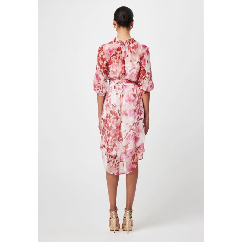 Annabelle Viscose Chiffon Dress | Flamingo Flower - Dress