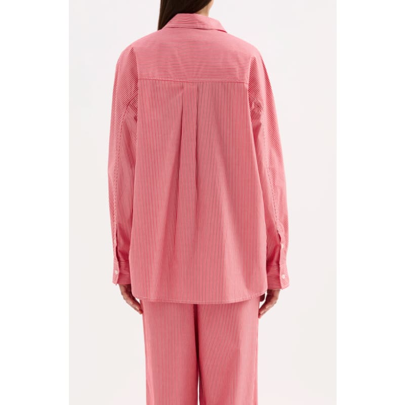 Anouk Stripe Shirt | Red Stripe - Tops