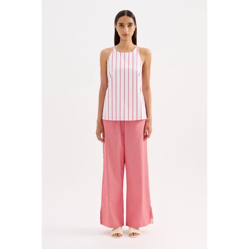 Anouk Stripe Top | White Stripe - Tops