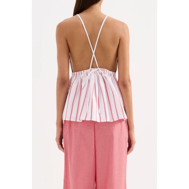 Anouk Stripe Top | White Stripe - Tops