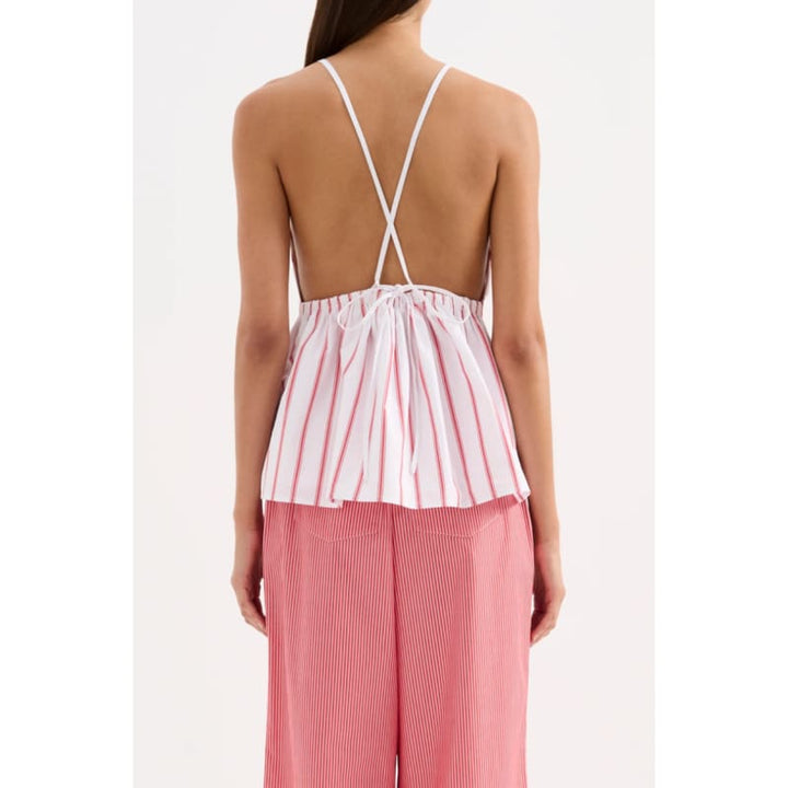 Anouk Stripe Top | White Stripe - Tops