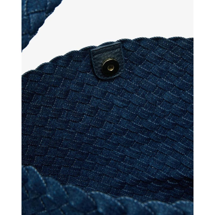 Arcadia Tote | Dark Denim Plait - Accessories