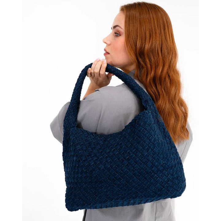Arcadia Tote | Dark Denim Plait - Accessories