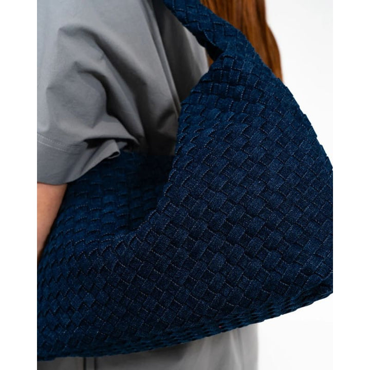 Arcadia Tote | Dark Denim Plait - Accessories