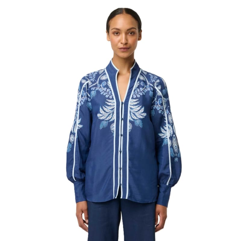 Asher Viscose Faille Shirt | Moonlit Batik - Tops