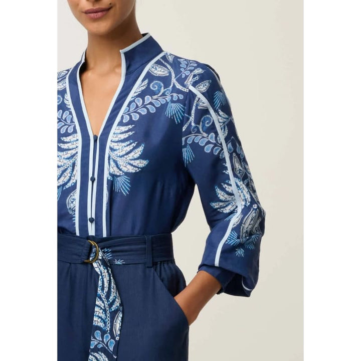 Asher Viscose Faille Shirt | Moonlit Batik - Tops