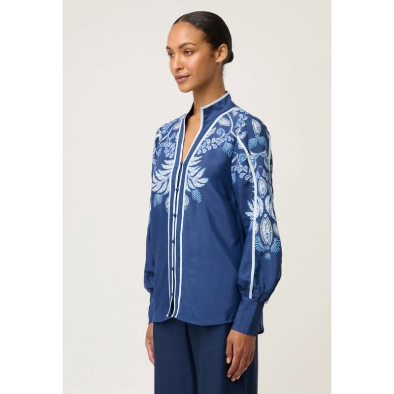 Asher Viscose Faille Shirt | Moonlit Batik - Tops