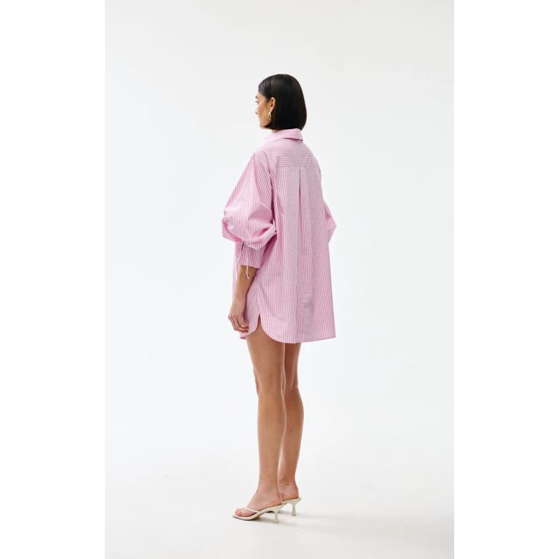 Ashton Shirt | Pink Pinstripe - Tops