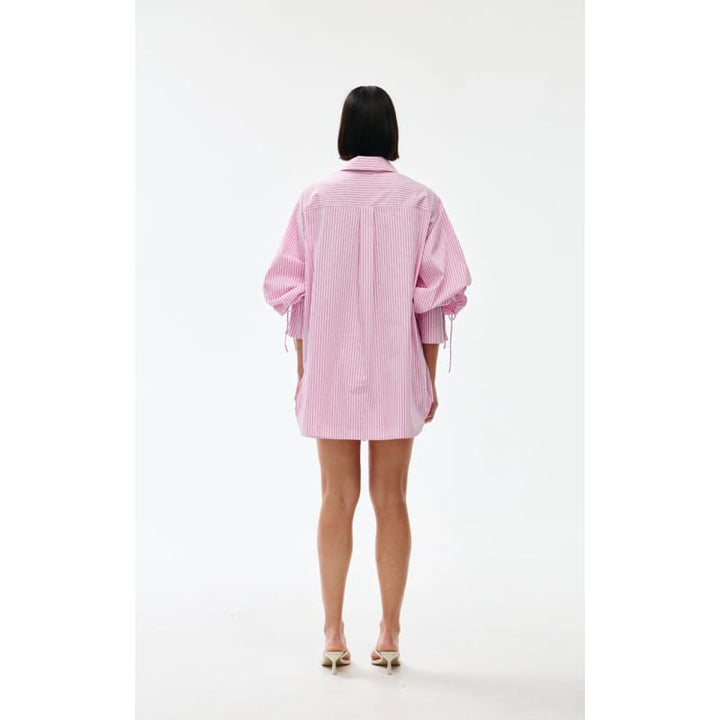 Ashton Shirt | Pink Pinstripe - Tops