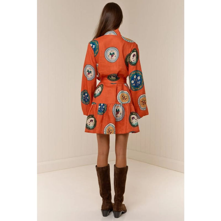 Austin Mini Dress | Orange Plates - Dress