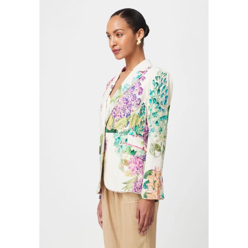 Bahia Stretch Linen Viscose Blazer | Wisteria Alba - Jackets