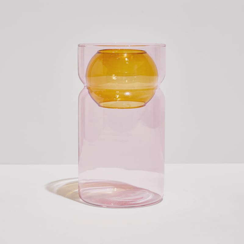 Balance Vase Pink + Amber - Accessories