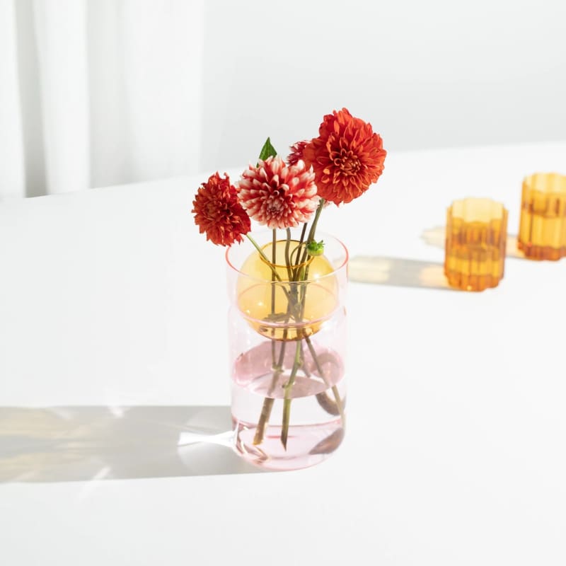 Balance Vase Pink + Amber - Accessories