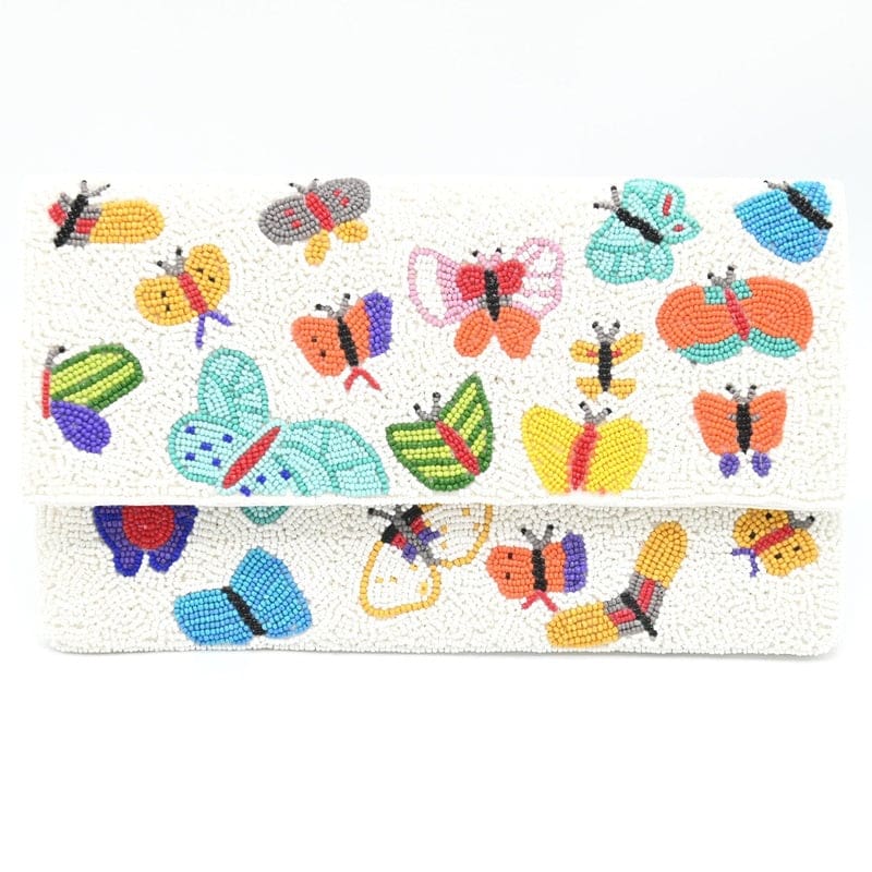 Beaded Butterfly Clutch - Accessories