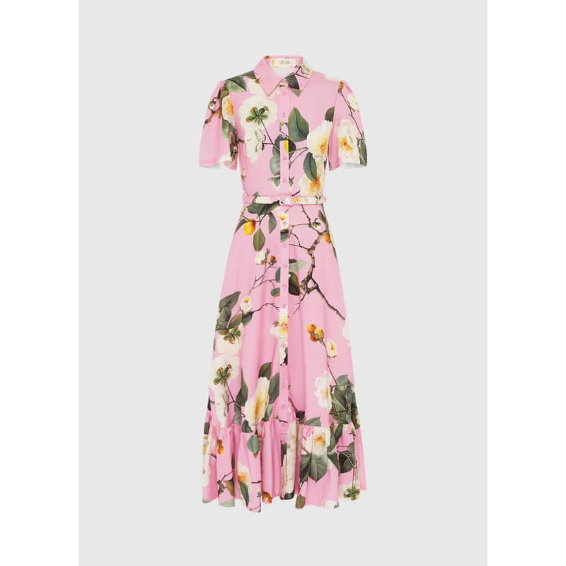 Becca Short Sleeve Midi Dress | Camelia Print - Dress