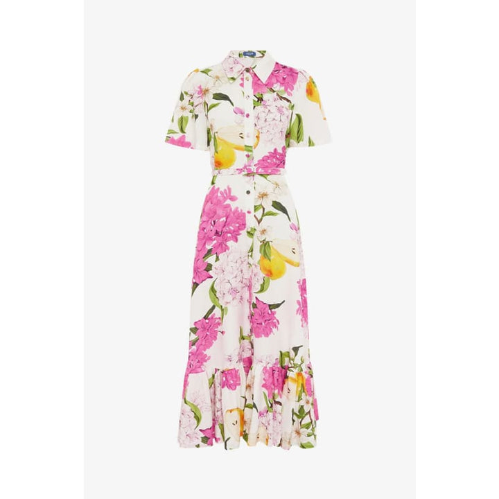 Becca Short Sleeve Midi Dress | Floral Pear Print - Dress