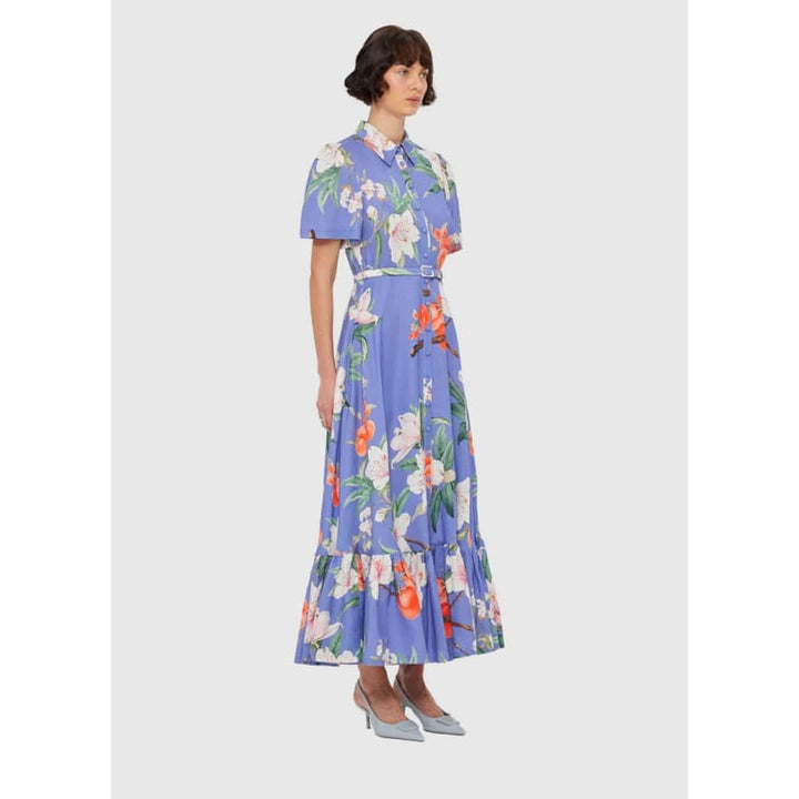 Becca Short Sleeve Midi Dress | Lavish Print Moonlight - Dress