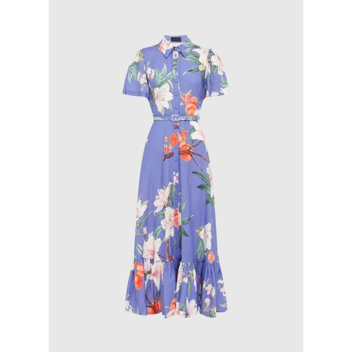 Becca Short Sleeve Midi Dress | Lavish Print Moonlight - Dress