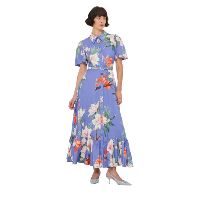 Becca Short Sleeve Midi Dress | Lavish Print Moonlight - Dress