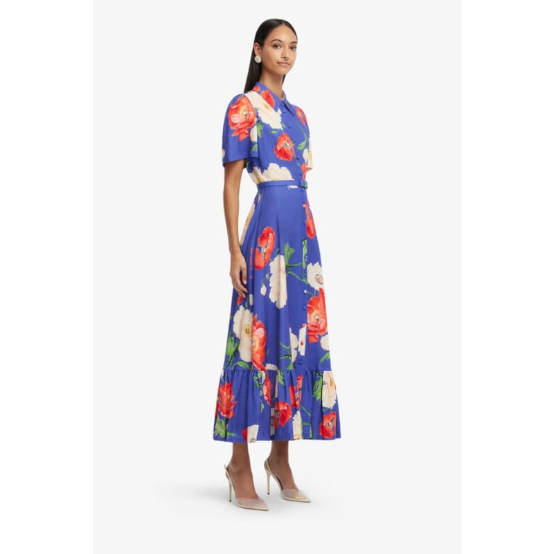 Becca Short Sleeve Midi Dress | Poppy Print - Dress
