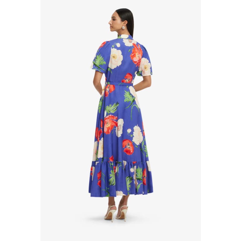 Becca Short Sleeve Midi Dress | Poppy Print - Dress