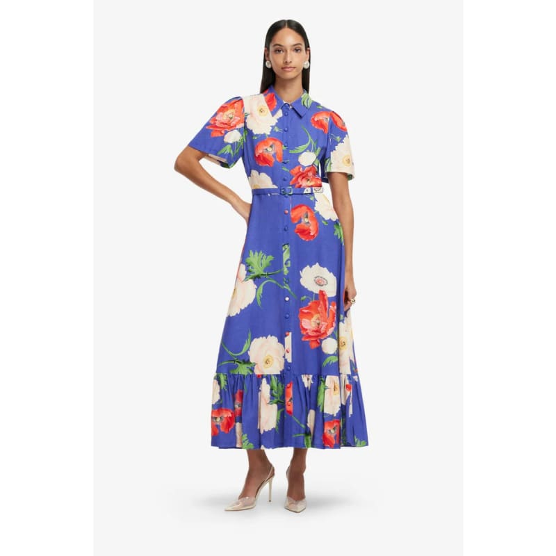 Becca Short Sleeve Midi Dress | Poppy Print - Dress