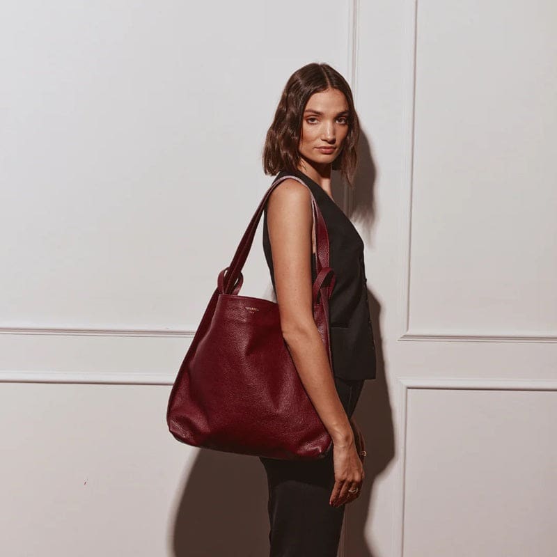Bella 2 - 1 Convertible Backpack Tote | Bordeaux - Accessories