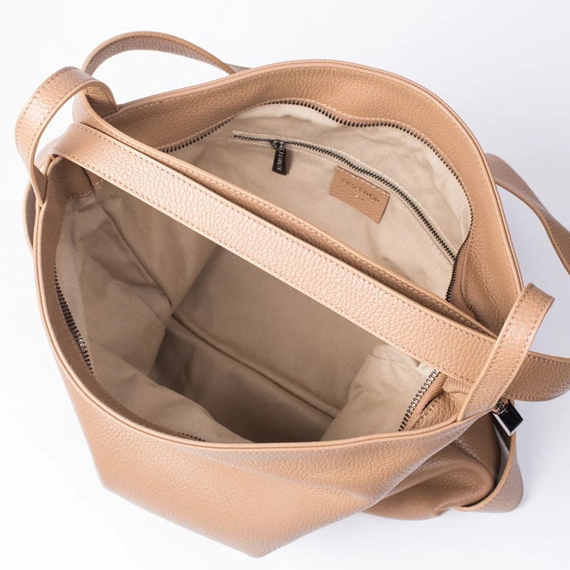 Bella 2-1 Convertible Backpack Tote| Light Tan - Accessories