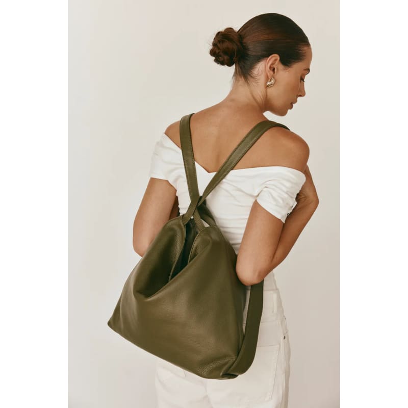 Bella 2-In-1 Convertible Backpack | Khaki - Accessories