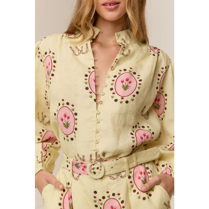 Bella Blouse | Savanna Tile - Tops