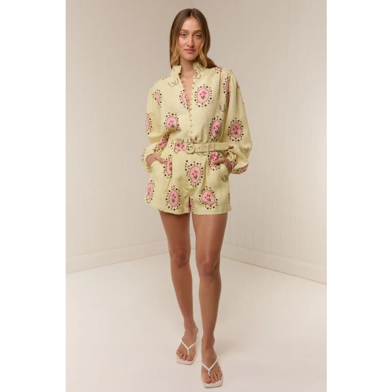 Bella Blouse | Savanna Tile - Tops