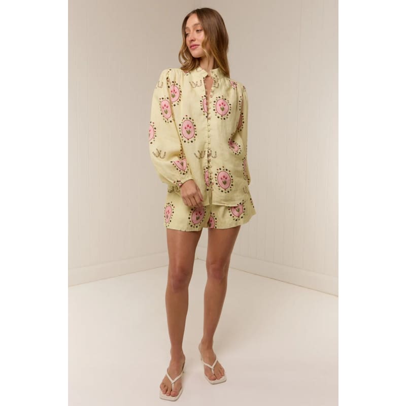 Bella Blouse | Savanna Tile - Tops