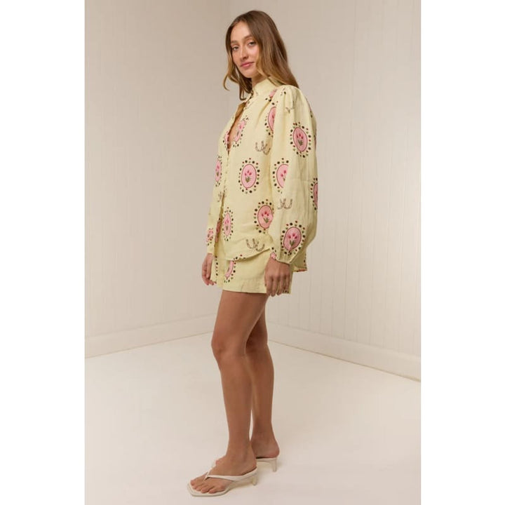 Bella Blouse | Savanna Tile - Tops