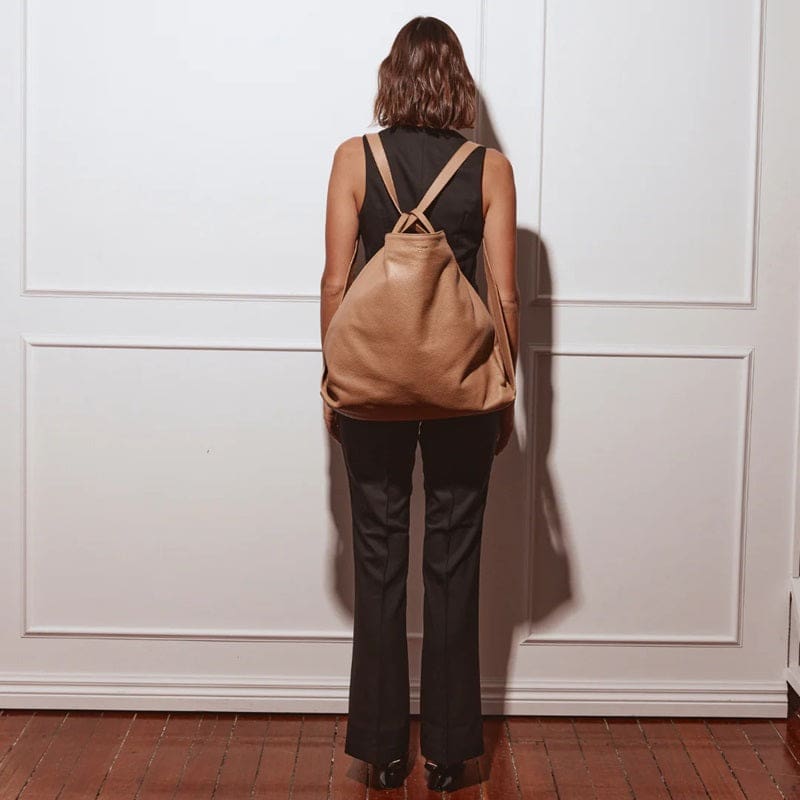 Bella XL 2-1 Convertible Backpack Tote | Light Tan - Accessories