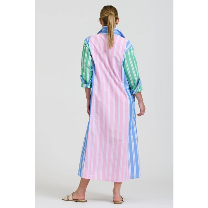 Bijou Longline Shirtdress | Stripe Combo - Dress