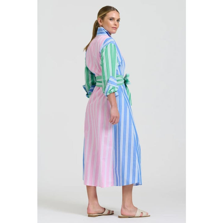 Bijou Longline Shirtdress | Stripe Combo - Dress