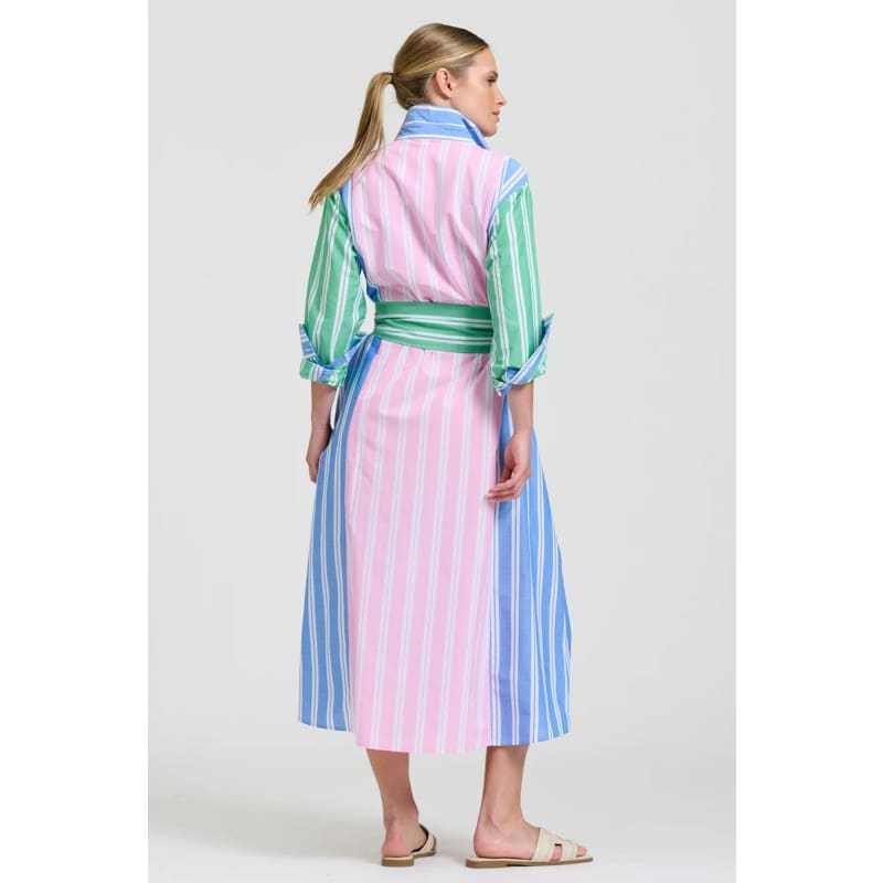 Bijou Longline Shirtdress | Stripe Combo - Dress