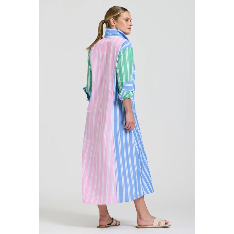 Bijou Longline Shirtdress | Stripe Combo - Dress