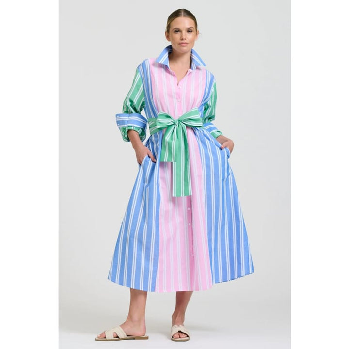 Bijou Longline Shirtdress | Stripe Combo - Dress
